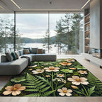 Botanical Sage and Cream Floral Meadow Rug
