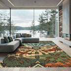 Southwestern Earthy Sage Arrow Geometric Area Rug