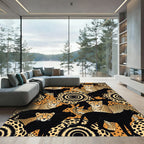 Bold Cheetahs Black Panthers Wild Safari Rug