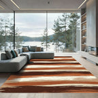 Earthy Tone Brushstroke Stripes Rug