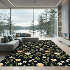 Pale Peach Cream Rose Garden Rug