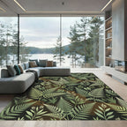 Verdant Fern Forest Woodland Rug