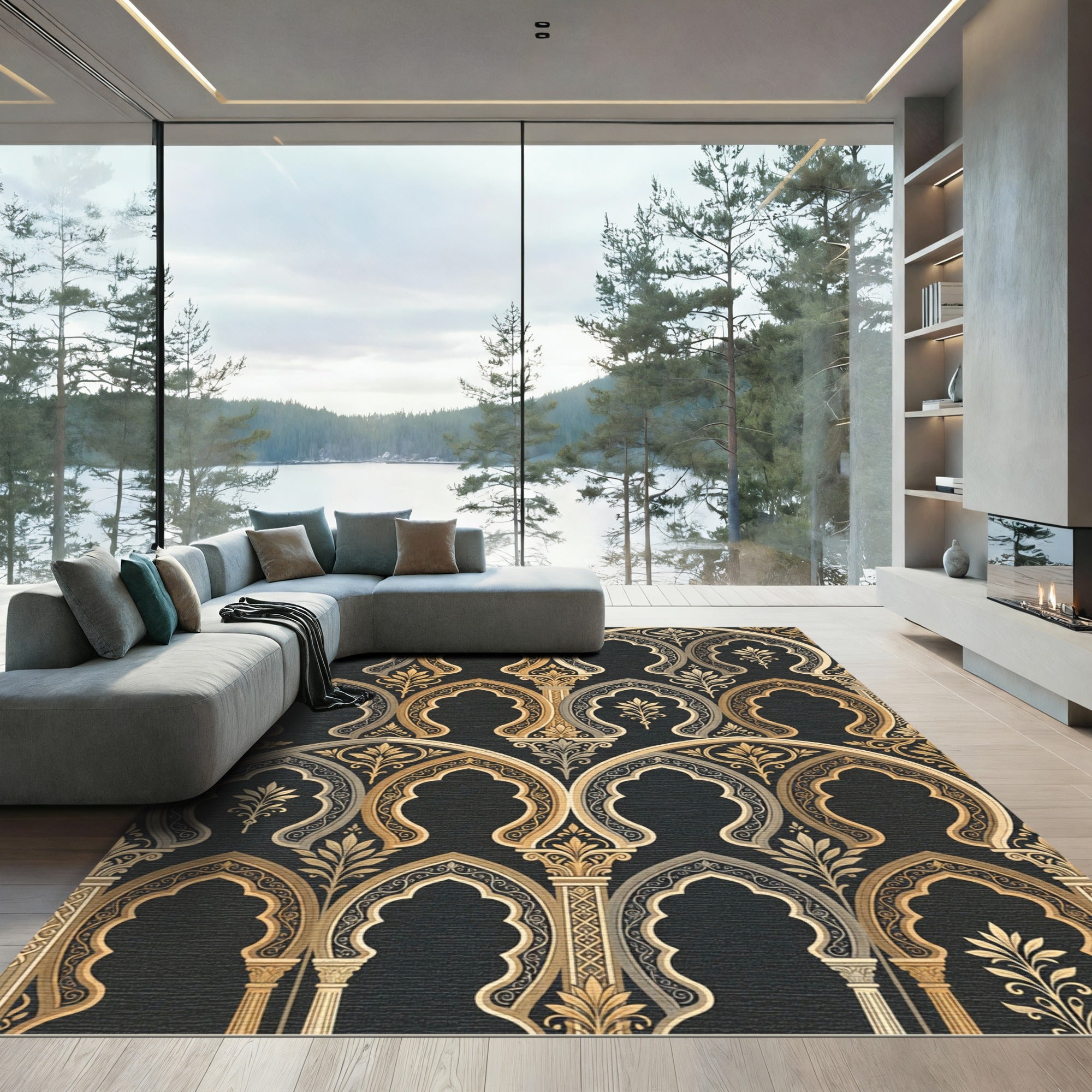 Golden Trefoil Archway Imperial Rug