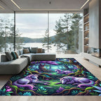 Enchanted Unicorn Forest Twilight Realm Rug