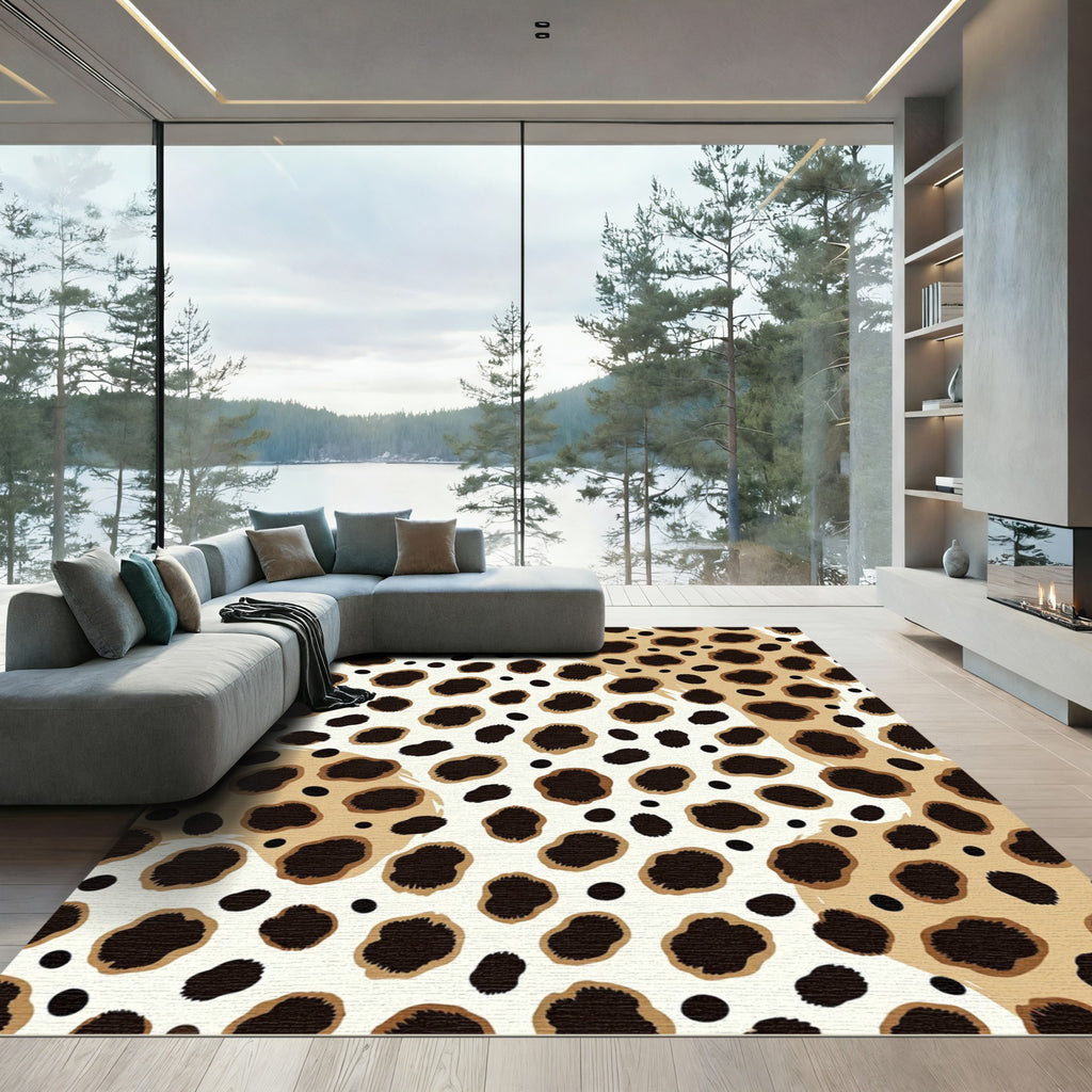 Bold Spotted Animal Print Rug