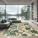 Sage Green Ivy Trellis Botanical Rug