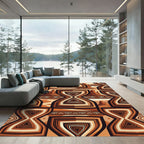 Southwestern Earthtone Abstract Hourglass Rug