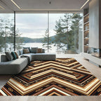 Earthy Toned Chevron Tribal Rug