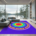 Radiant Rainbow Concentric Circles Rug