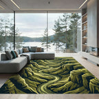 Earthy Canyon River Landscape Rug