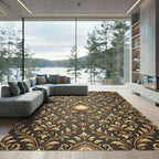 Elaborate Golden Acanthus Scroll Rug
