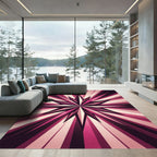 Radiant Pink Starburst Explosion Rug