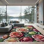 Vintage Rose Garden Tapestry Rug