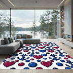 Nautical Heart Anchor Ball Pattern Rug