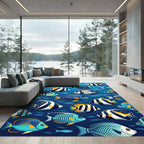 Aquatic Fish School Coral Reef Rug