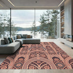 Archway Floral Medallion Coral Rug