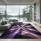 Amethyst Geometric Starburst Prism Rug