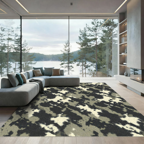 Abstract Camo Speckled Terrain Rug