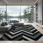 Monochromatic Gradient Chevron Stripes Rug