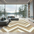 Earthy Neutrals Zigzag Chevron Rug