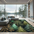Evergreen Forest Needle Woodland Trees Rug