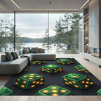 Luminous Forest Glow Cubic Dice Rug