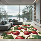 Blush Red Strawberry Botanical Garden Rug