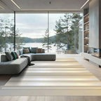 Subtle Neutral Tone Horizontal Stripe Rug