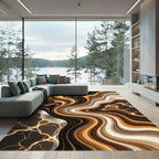 Rich Earthy Agate Swirl Rug