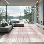 Subtle Rose Grid Formation Rug