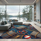 Coastal Crab Net Buoy Crate Rug