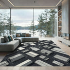 Architectural Blueprint Warehouse Collection Rug