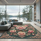 Romantic Rose Lace Medallion Rug