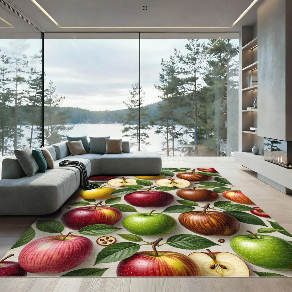 Fresh Orchard Apple Fruit Harvest Rug