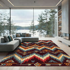 Bold Tribal Chevron Abstract Rug