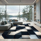 Deep Shadow Geometric Cubism Rug