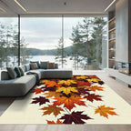 Vibrant Autumnal Maple Leaf Cascade Rug