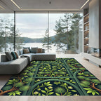 Botanical Arch Pine Leaf Verdant Tapestry Rug