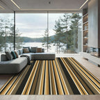 Earthly Tone Vertical Stripe Rug