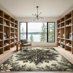 Floral Celestial Sage Eight Point Star Rug