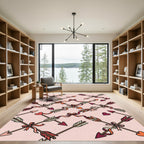 Crossed Cupid Arrows With Ribbons Rug