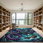 Mystical Deep Sea Kraken Giant Octopus Rug
