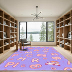 Pastel Alphabet Crown Carnival Rug