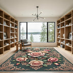 Romantic Rose Lace Medallion Rug
