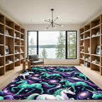 Cosmic Celestial Unicorn Galaxy Fantasy Rug