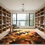Golden Sunset Cherry Blossom Branch Rug