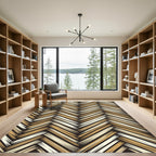 Warm Beige Herringbone Weave Rug