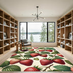 Blush Red Strawberry Botanical Garden Rug
