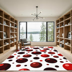 Crimson Red Orb Scatter Rug