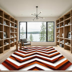 Terracotta Chevron Layers Rug